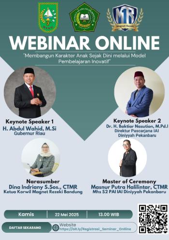Webinar Nasional Bertemakan: Membangun Karakter Anak Sejak Dini melalui Pembelajaran Inovatif